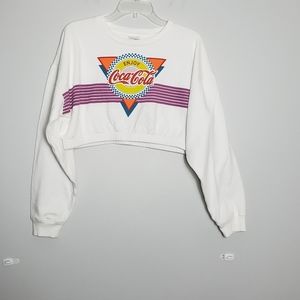 Cropped Coca-Cola Sweatshirt Size Large.